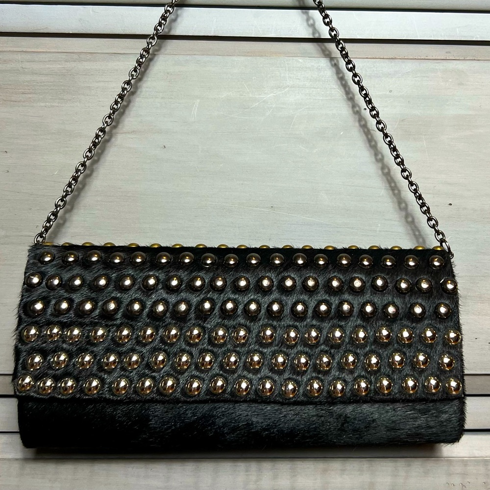 Nanette Lepore PS I Love You Calfskin Clutch with Chain Strap